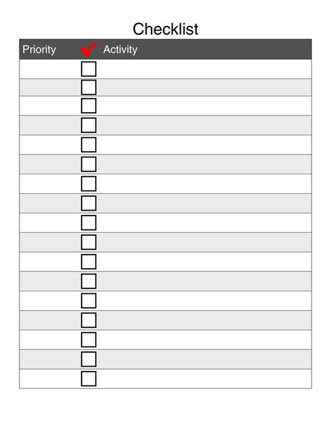 Daily Checklist Template Free Printable Printable Templates The