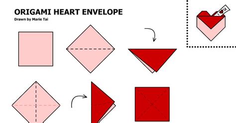 Origami Heart Envelope Tutorial Behind