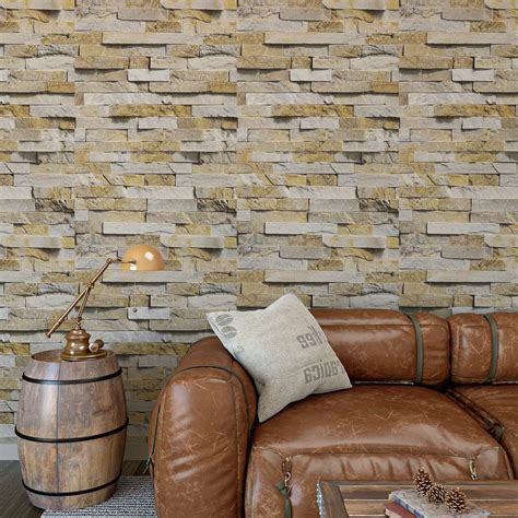 Buy Varypaper Self Adhesive 3d Brick Effect Wallpaper 40cmx200cm Slate