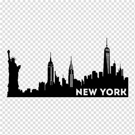 New York City Skyline Silhouette Vector Illustration Stock Clip Art