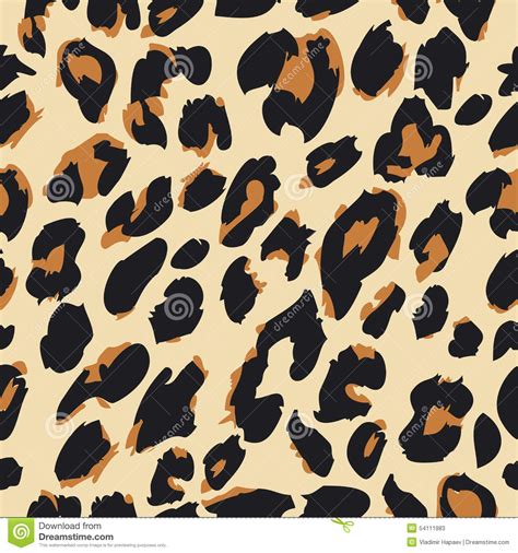 Leopard Skin Print Pattern Seamless Animal Fur Stock