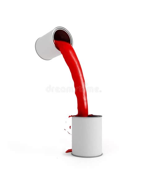 Pouring Red Paint Can Stock Illustrations 121 Pouring Red Paint Can