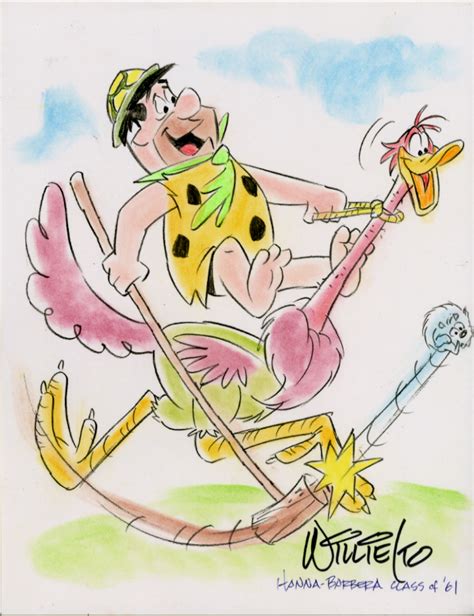 Fred Flintstone Riding Bird Chuck Jones
