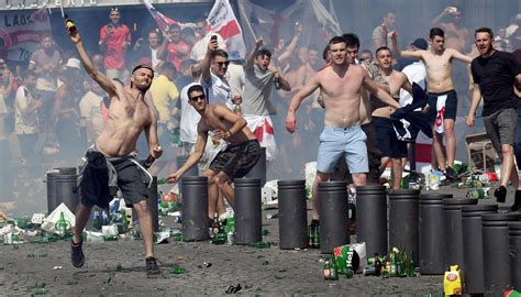 england russia fans riot ahead of match in european championship