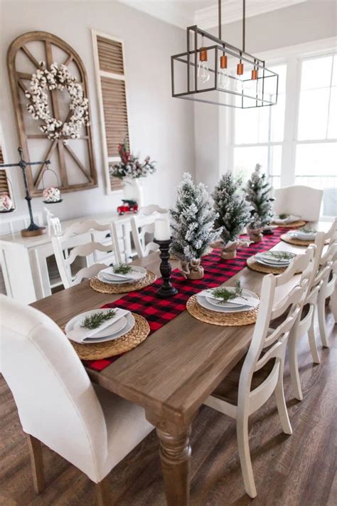 Christmas Decorated Dining Rooms Bestroomone