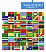Juego completo de Banderas de África — Vector de stock © Livenart #98601500