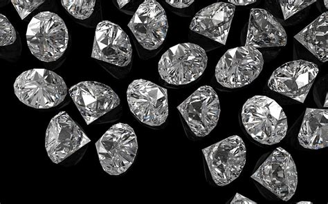 Diamonds Stone Texture Black Precious Jewel Diamond Hd Wallpaper