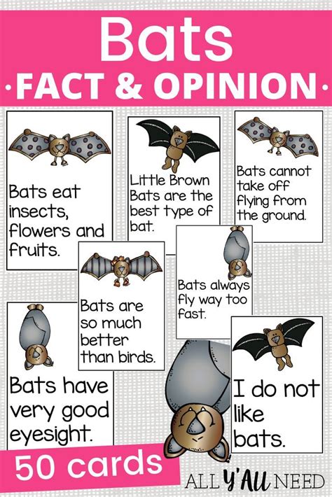 Students Will Enjoy Learning Facts And Opinions About Bats And Youll