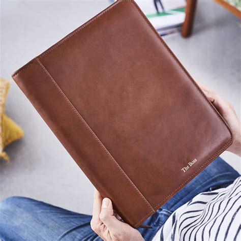 The word originates from the latin documentum, which denotes a teaching or lesson: Personalised Leather Document Holder/Organiser By Vida ...