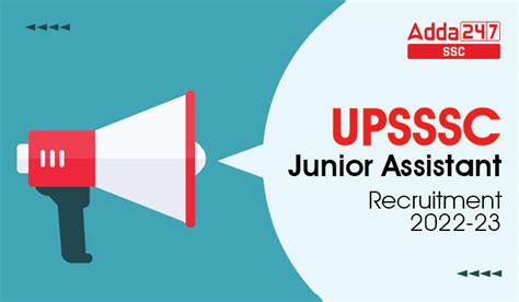 Upsssc Junior Assistant Recruitment For Vacancies