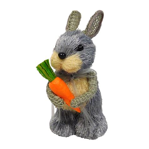 Easter Jubilee Sisal Bunny Holding Carrot Decoration Seasonal