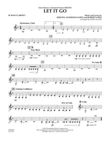 Clarinet songs for beginners these pictures of this page are about:beginner clarinet disney sheet music. Let It Go - Bb Bass Clarinet By Idina Menzel Kristen Anderson-Lopez - Digital Sheet Music For ...