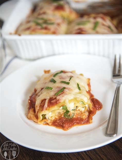 Spinach Lasagna Roll Ups Like Mother Like Daughter