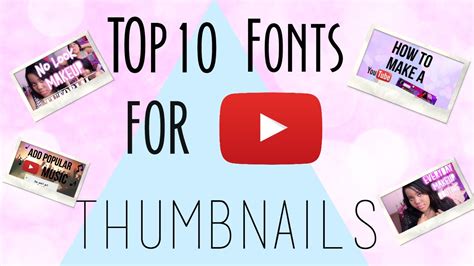Top 10 Fonts For Youtube Thumbnails Youtube