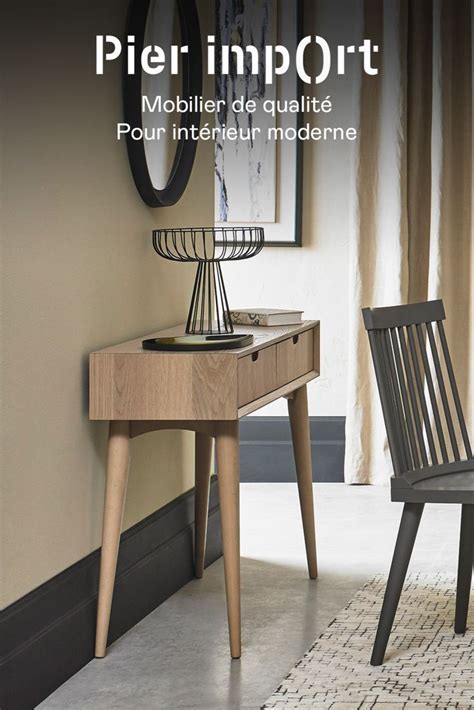 Meuble Console D Entr E Tiroirs Fabrication En Bois De H Tre Naturellement Clair Longueur