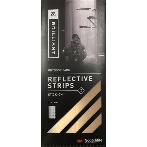 Brilliant Reflective Strips Stick On Gold 12 Strips Outdoor The
