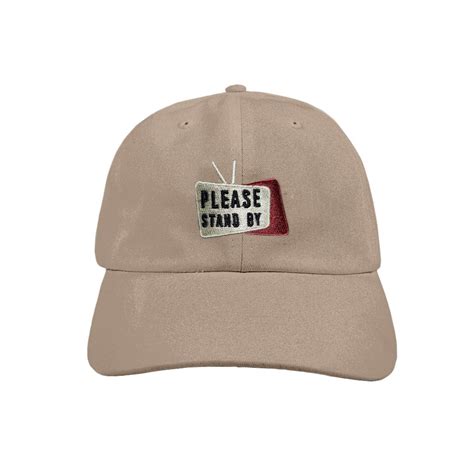 Please Stand By Logo Dad Hat Khaki 3blackdot Official Merch