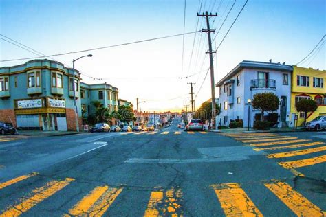 The Outer Richmond In San Francisco With In The Background Under