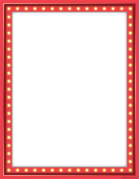 Marquee Blank Chart Borders For Paper Classroom Charts Scrapbook Frames