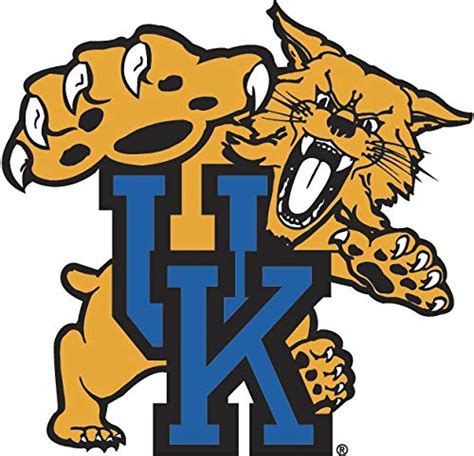 4 Inch Uk University Of Kentucky Wildcats Logo Removable Wall Decal Sticker Art Ncaa