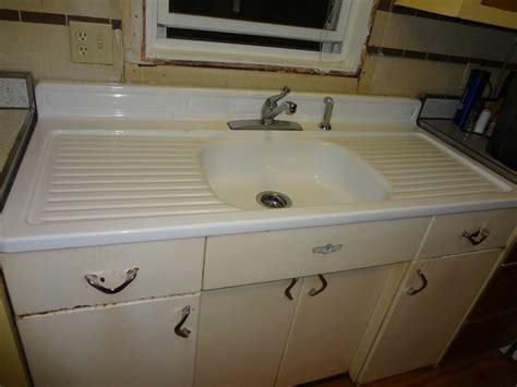 Antique kitchen sink base cabinet. Vintage 1950s Youngstown Kitchen Sink and Cabinet 54 ...