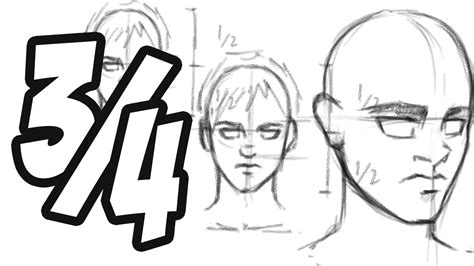 By now you should be familiar with using guidelines and sticking to general rules when constructing a face. How to Draw the Head 3/4 View - Manga/Comics - YouTube