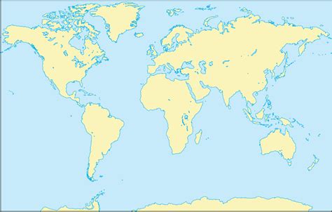 Dunya Dilsiz Haritasi Kitalar Dünya Haritası Kıta Ve Okyanuslar WRHS