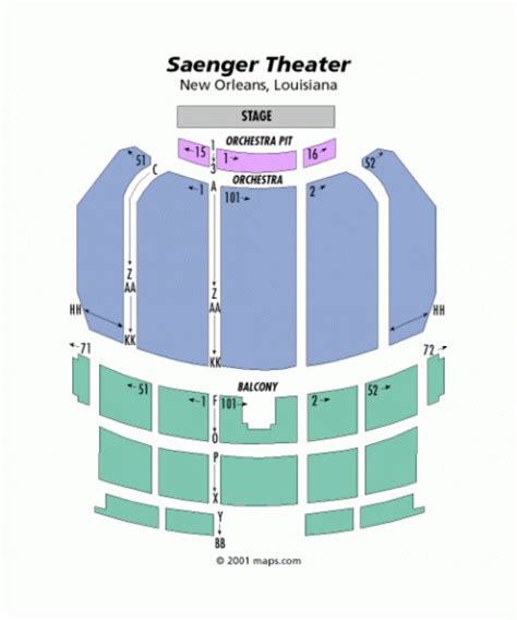 New Orleans Saenger Theater Seating Chart