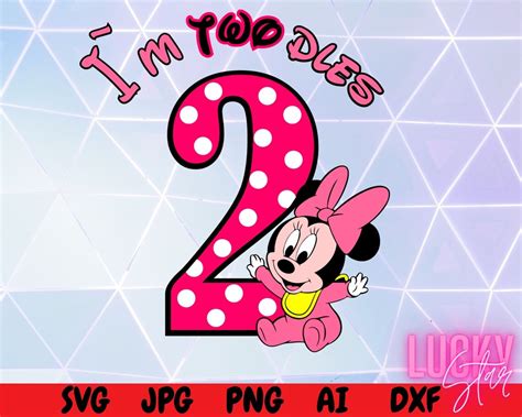 Im Twodles Svg Second Birthday Svg Baby Minnie Mouse Etsy