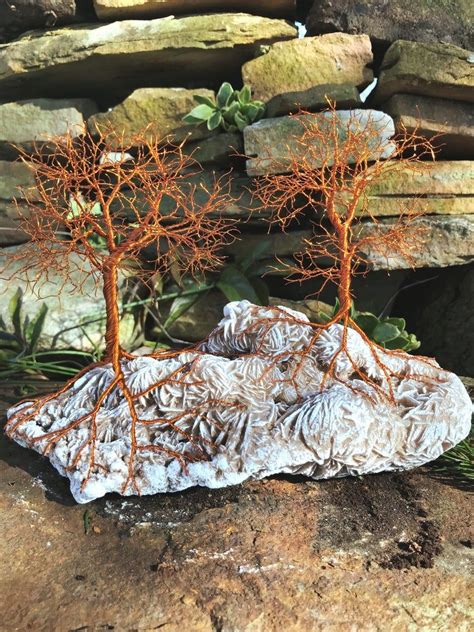 Wire Tree Art Sculpture Centerpiece Recycled Twisted Copper Etsy