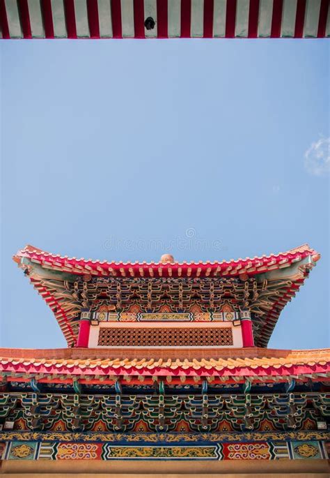 High Beautiful Traditional Chinese Pavilion Stock Image Image Of