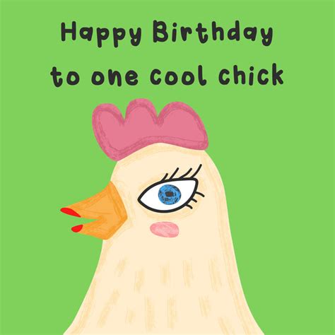 Cool Chick Happy Birthday Boomf