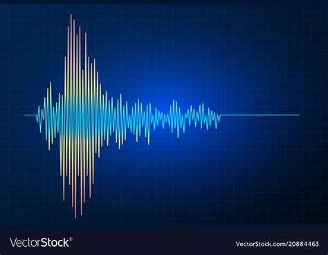 Earthquake Frequency Wave Graph Seismic Royalty Free Vector