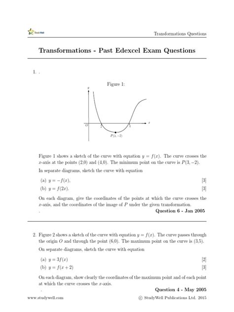 Transformations Exam Questions Pdf Cartesian Coordinate System