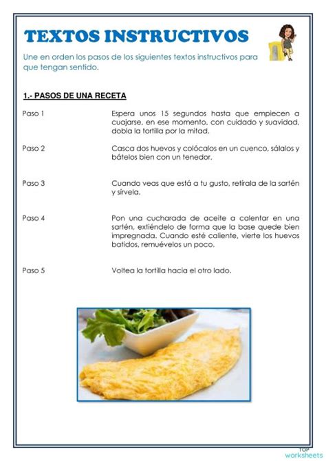 Textos Instructivos Ficha Interactiva Topworksheets