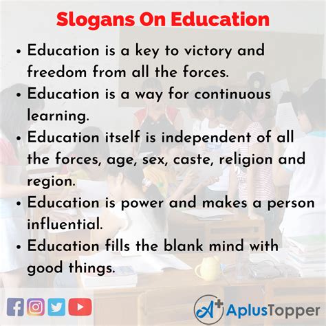 Slogans On Education Unique And Catchy Slogans On Education In