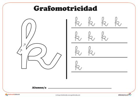 Grafomotricidad Letra K 18 Manualidades A Raudales