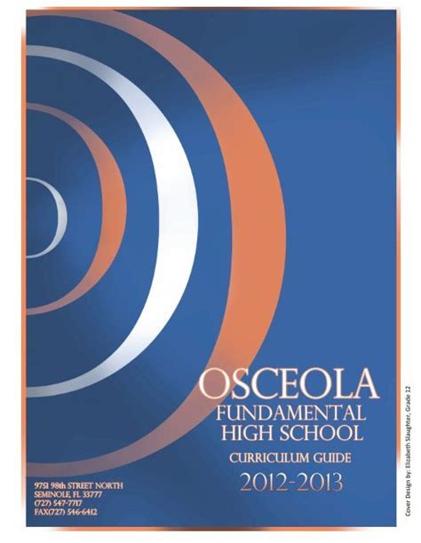 Curriculum Guide 2012 13 Osceola Fundamental High School