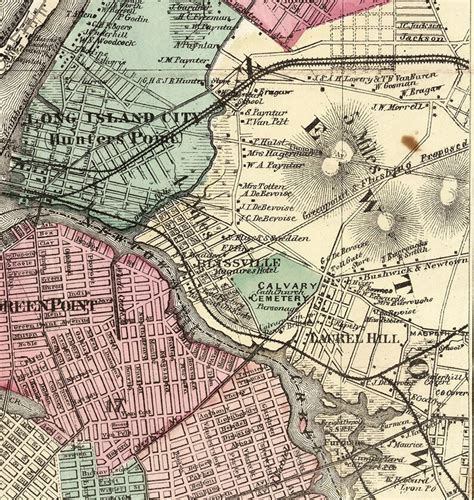 Map Of New York City Lower Manhattan 1850 Vintage Etsy