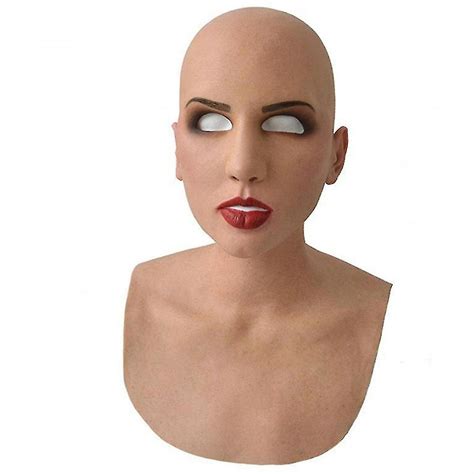 Full Latex Mask For Halloween With Neck Full Head Creepy Wrinkle Face Mask Latex Mask Cosplay