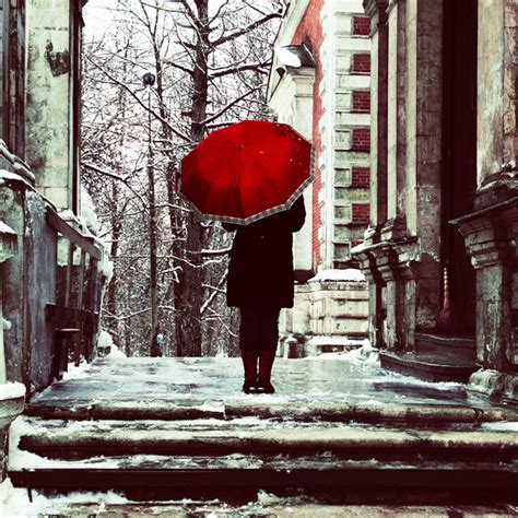 Girl With Red Umbrella By Inbrainstorm On Deviantart