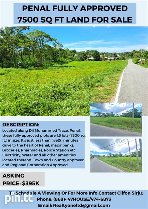 Residential Land 7500 Sqft Tt395000 №431426 In South West Land For