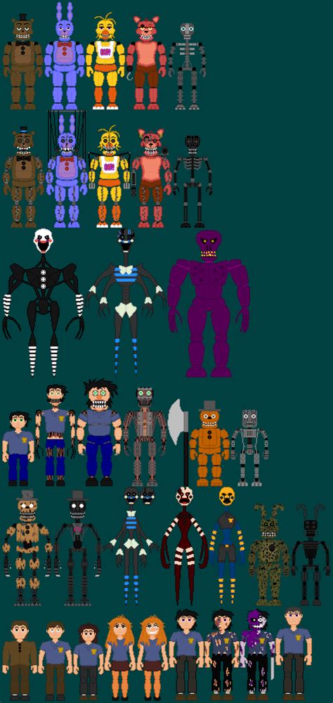Five Nights At Freddybears Sprite Sheet Part 1 By Tommyproductionsinc