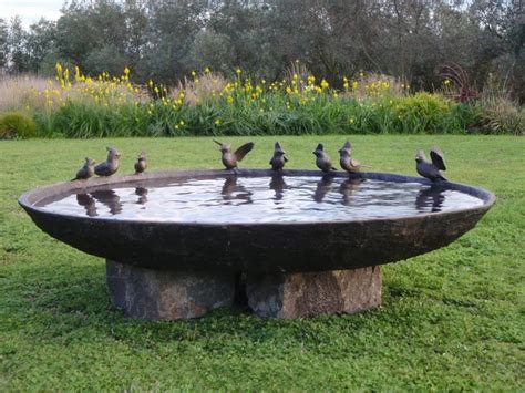Birdbath Could Be Made With A Large Heavy Bowl Found At Homegoods