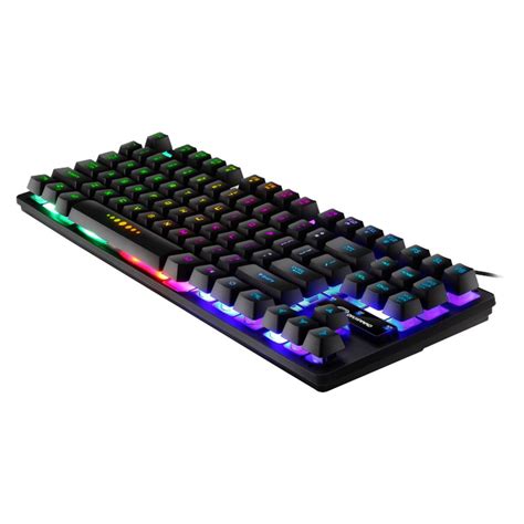 Wired 87 Keys Mechanical Gaming Keyboard Rgb Led Backlit For Pc Gamers