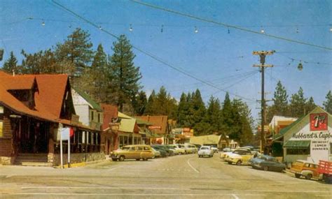 Crestline 1950s California Postcard Street Scenes Mountain Living