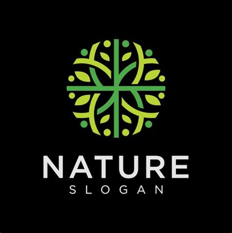 Premium Vector Organic Leaf Circle Logo Designs Inspiration