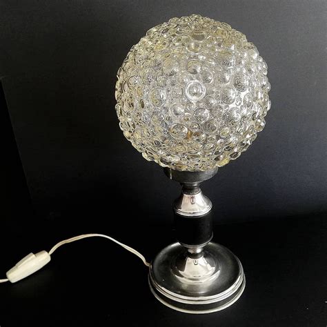 Bubble Glass Lamp 40s Table Lamps Vintage Art Deco Lamp Table Etsy