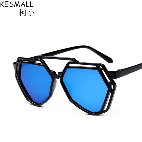 2018 kesmall oversiazed sun glasses women brand designer vintage light sunglasses classical