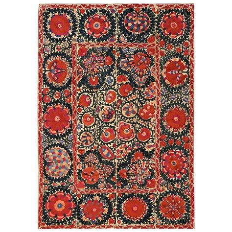 Amazing Antique Design Handmade Silk And Cotton Suzani From Uzbekistan 371 Home And Living Home